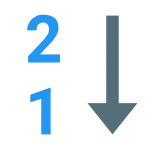 Numerical Sorting 21 SVG Icon